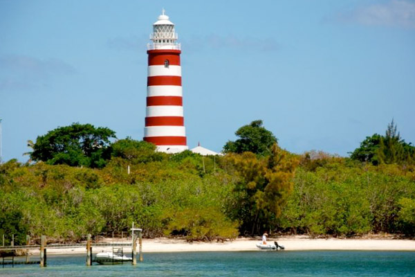 Candy Striped Hope Town Lighthouse at Elbow Cay Island